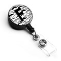 Carolines Treasures Letter F Moustache Initial Retractable Badge Reel CJ2009-FBR